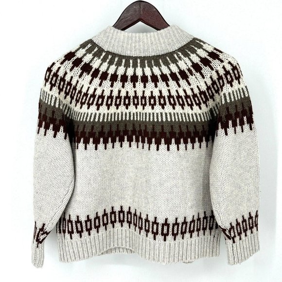 NWT $190 Anthropologie x The Reeds Fair Isle CAT Wool Cardigan Sizes XS & PXS - Picture 11 of 12